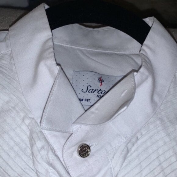 Sartoria Asa man white button down slim fit dress shirt size Large - Picture 6 of 11